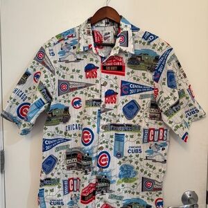 reyn spooner Chicago Cubs Multicolor Button-Down Shirt - White, Blue, Red, Green